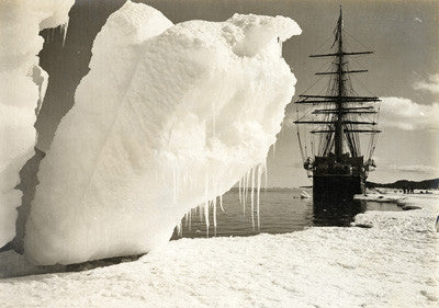 The Terra Nova and a berg at ice-foot